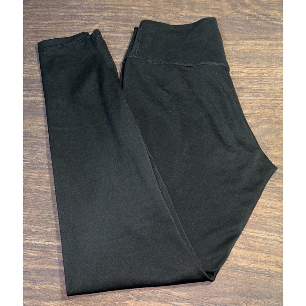 NIke Dri-Fit Leggings Women's Size M Black with White Swoosh Inside Waist Pocket